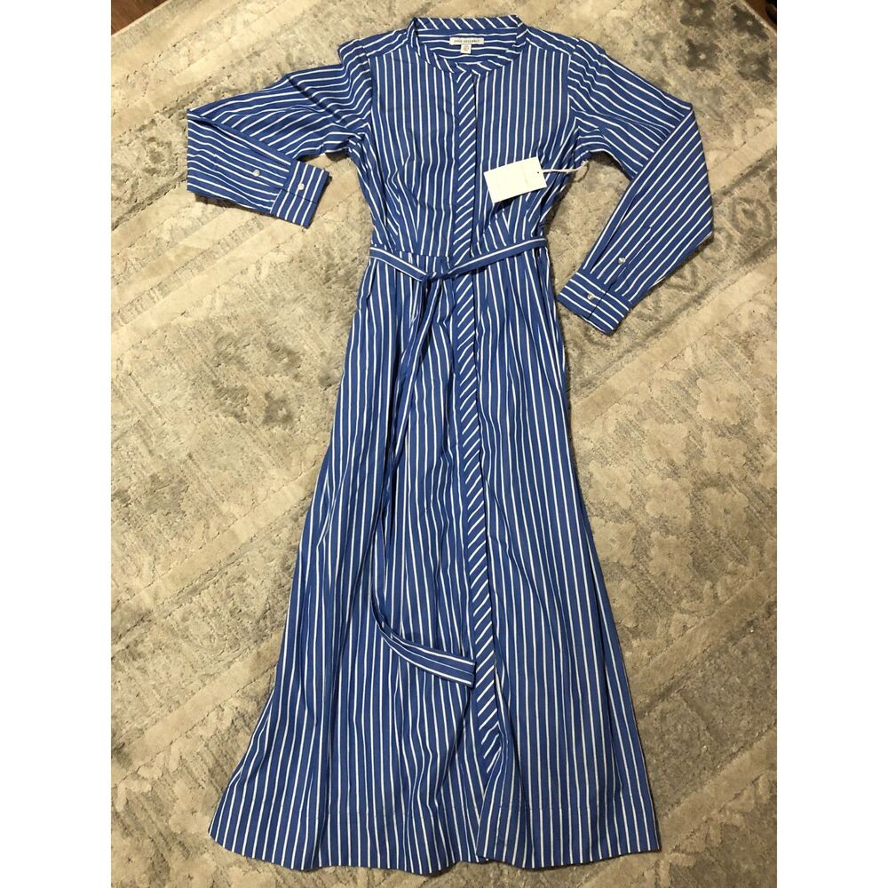 Woman's Long Belted Cotton Shirtdress